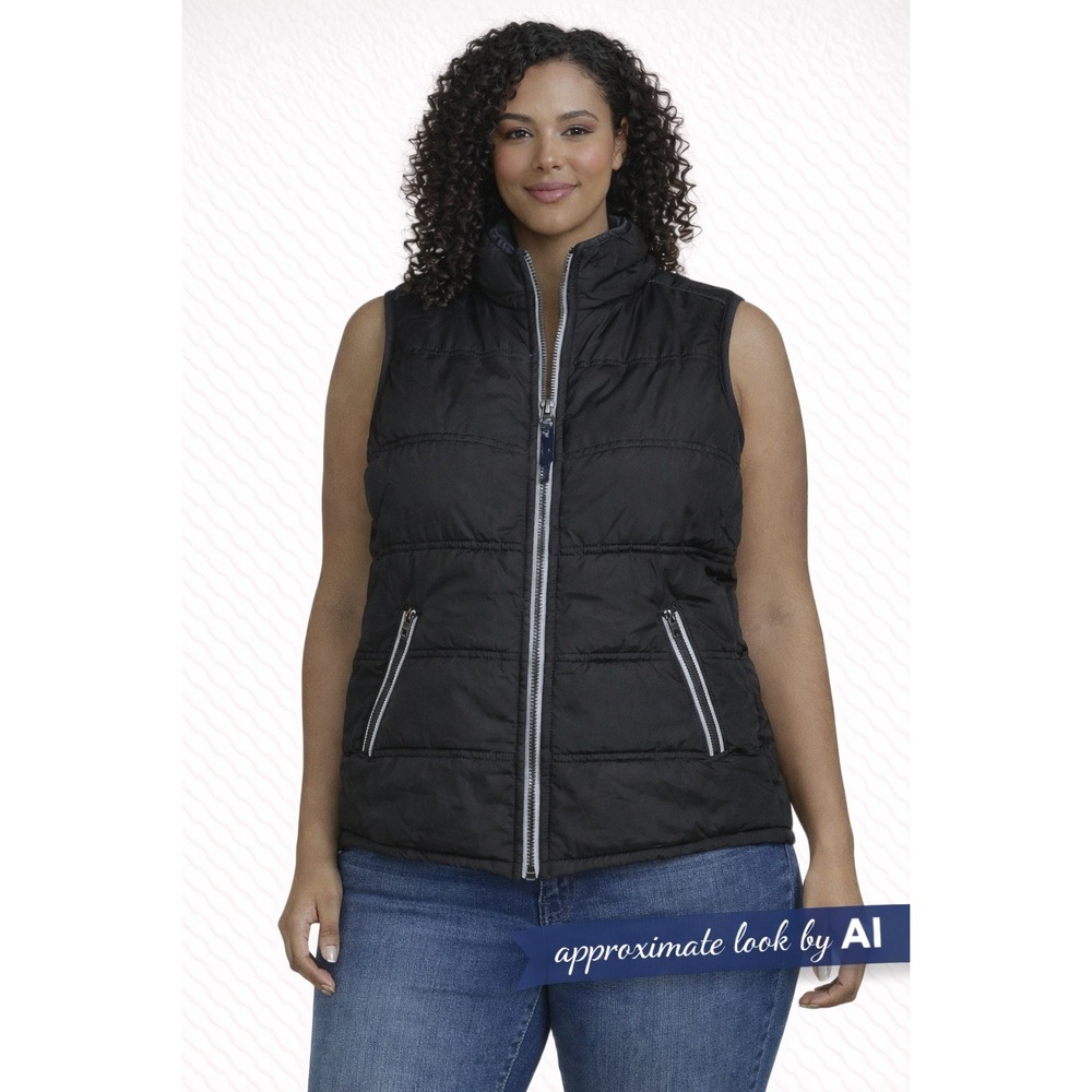 Carters Gray Puffer Vest Kids 4T Athletic Dept. Quilted Full Zip Fleece Neck